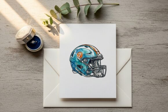3D American Football Helmet with Number: Bold Design for Sports Branding