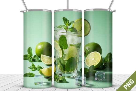 3D Cocktail Mojito 20oz Tumbler Wrap