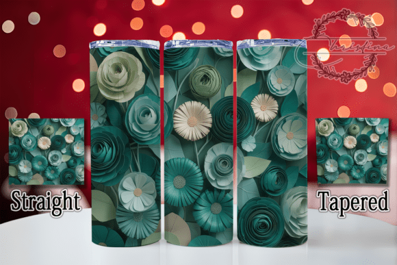 3D Green Floral 20oz Tumbler Design – A Stylish, Versatile Choice for Custom Drinkware