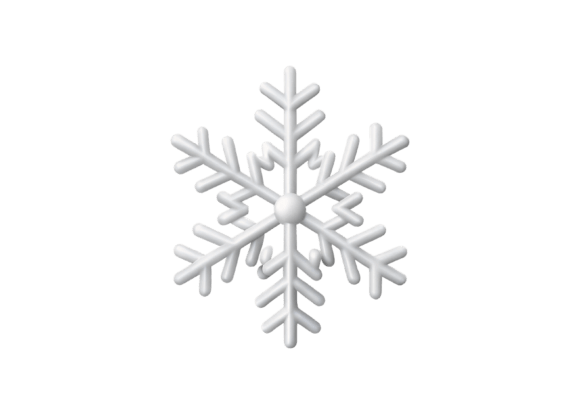 3D Icon Christmas Snowflake PNG Clipart – High-Quality Design Resource for Creative Projects