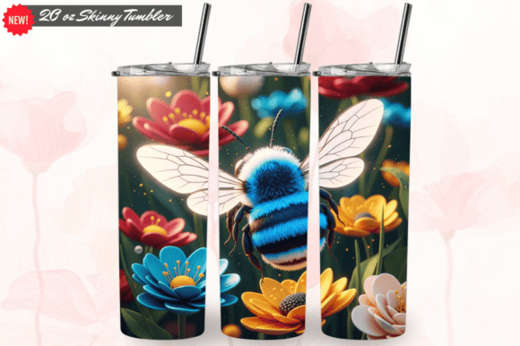 3D Patriotic Bee Straight Tumbler Wraps: Elevating Custom Drinkware with Style and Precision