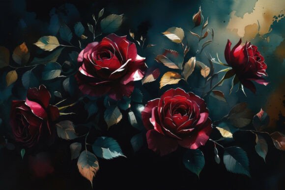 3D Rose Flowers Background Wallpaper: A Modern Touch for Digital and Print Aesthetics