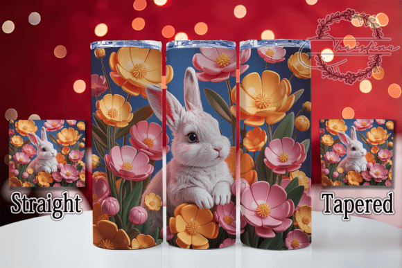 3D Spring Floral Bunny Tumbler: A Stylish Digital Design for Creative Drinkware Projects