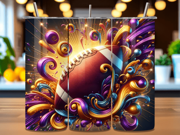3D Swirl American Sport Tumbler Wrap PNG