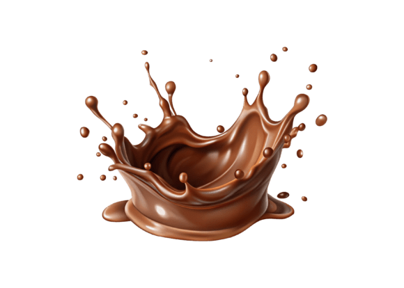 Chocolate Splash 3D PNG Graphics for Creative Projects