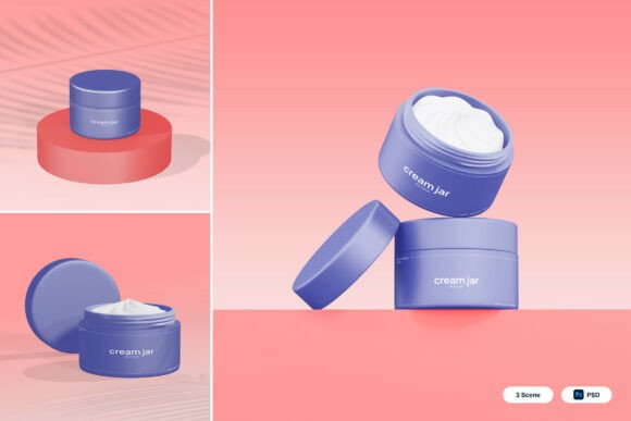 Cream Jar 3D Mockup: A Practical Tool for Streamlining Cosmetic Packaging Design
