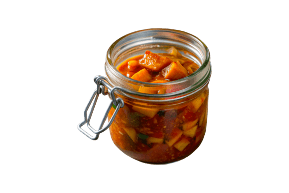 Fresh Mango Pickle in Glass Jar 3D Icon: A Versatile Design Asset