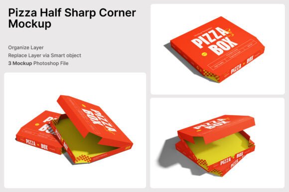 How to Use the Pizza Half Sharp Corner 3D Mockup Effectively for Packaging Design
