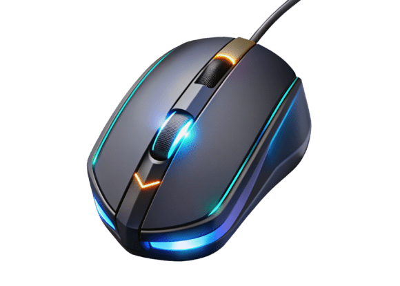 Lighting Wireless Mouse 3D PNG: A Versatile Design Resource
