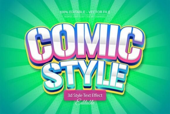 Mastering the Comic Style Cartoon 3D Text Effect: A Beginner’s Guide to Creating Dynamic Vector Designs