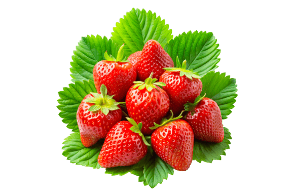 Red Strawberries 3D Rendering PNG – A Vibrant Design Asset