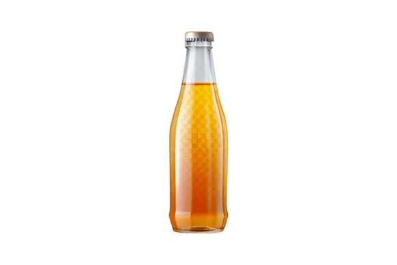 Soft Drink Bottle with Glass 3D Icon